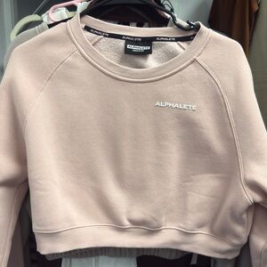Alphalete Women's Pink Crop Sweater